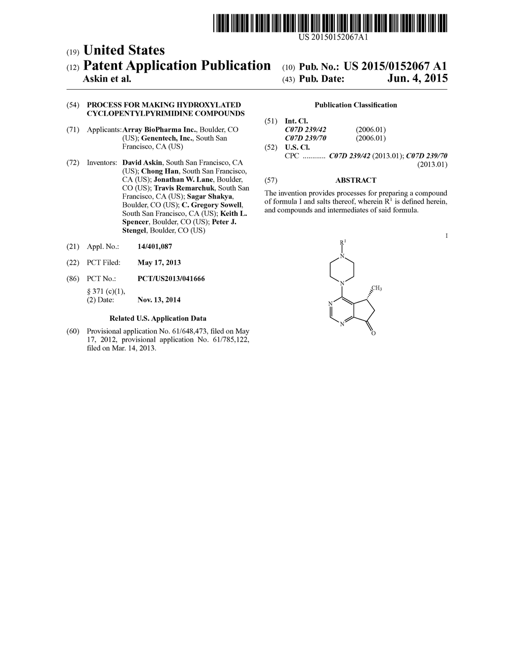 PROCESS FOR MAKING HYDROXYLATED CYCLOPENTYLPYRIMIDINE COMPOUNDS - diagram, schematic, and image 01