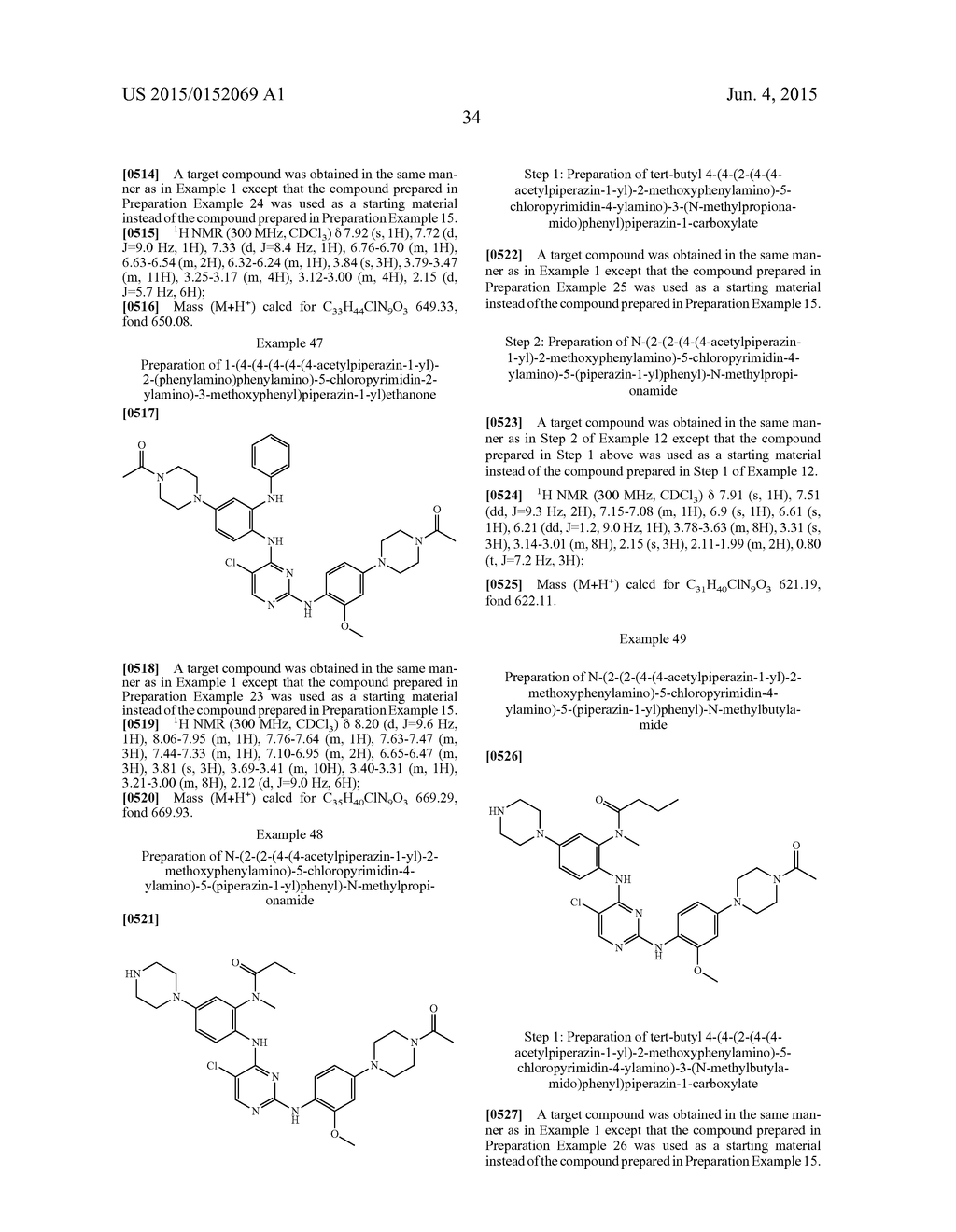 N2,N4-BIS(4-(PIPERAZINE-1-YL)PHENYL)PIRIMIDINE-2,4-DIAMINE DERIVATIVE OR     PHARMACEUTICALLY ACCEPTABLE SALT THEREOF, AND COMPOSITION CONTAINING SAME     AS ACTIVE INGREDIENT FOR PREVENTING OR TREATING CANCER - diagram, schematic, and image 38