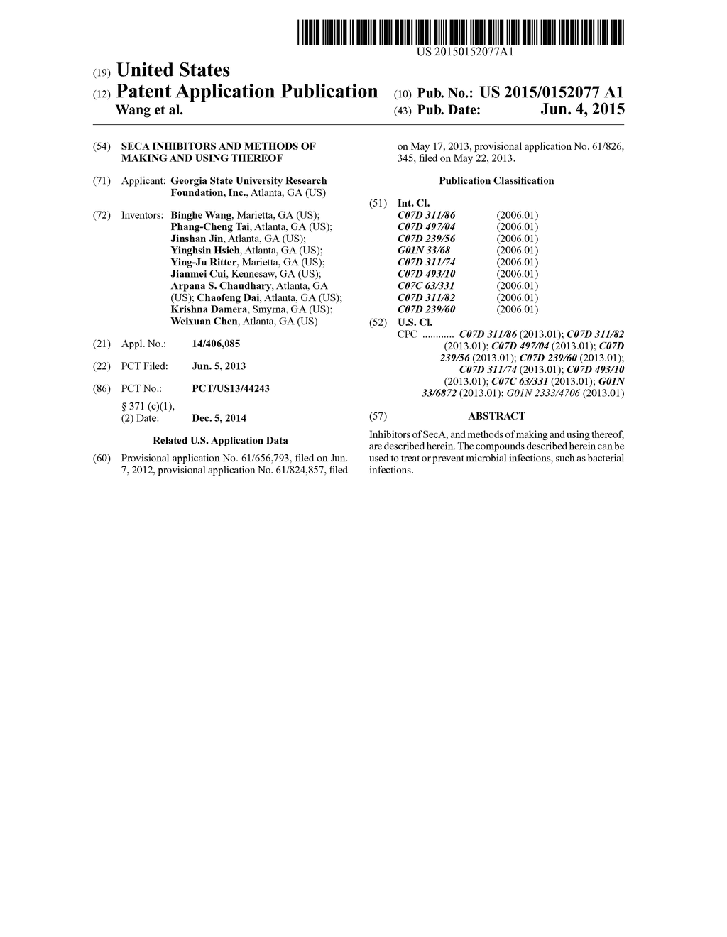 SecA Inhibitors and Methods of Making and Using Thereof - diagram, schematic, and image 01