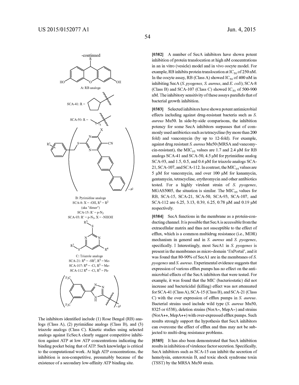 SecA Inhibitors and Methods of Making and Using Thereof - diagram, schematic, and image 190