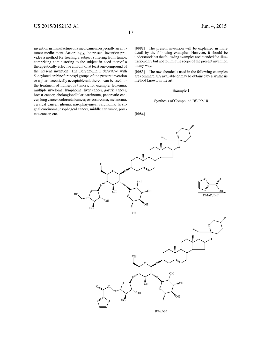 ACYLATION DERIVATIVES OF PARIDIS SAPONINS I, PREPARATION METHOD THEREFOR     AND APPLICATION THEREOF - diagram, schematic, and image 18