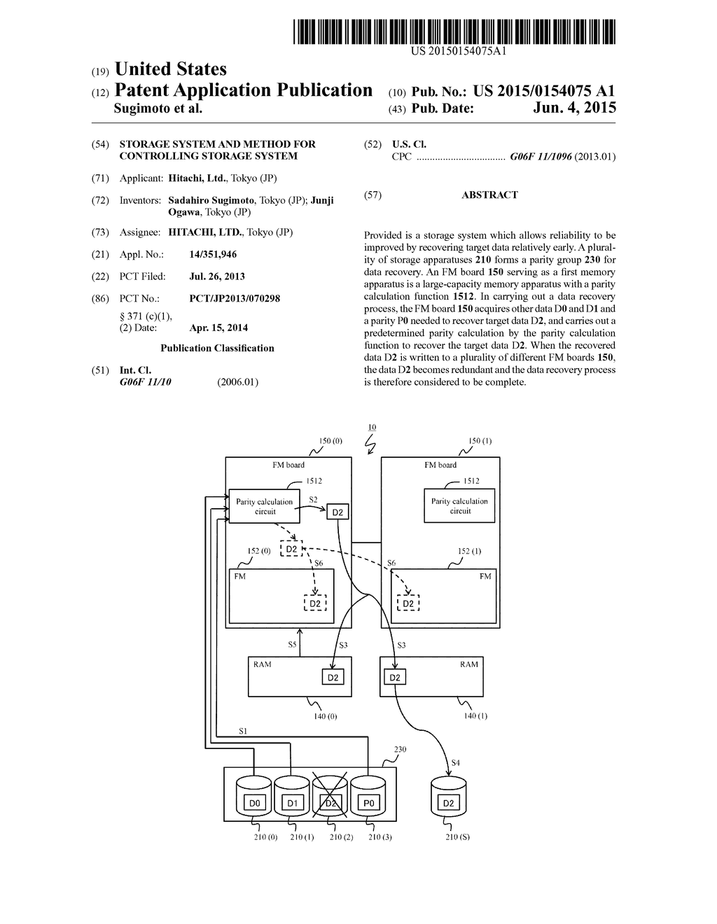 STORAGE SYSTEM AND METHOD FOR CONTROLLING STORAGE SYSTEM - diagram, schematic, and image 01