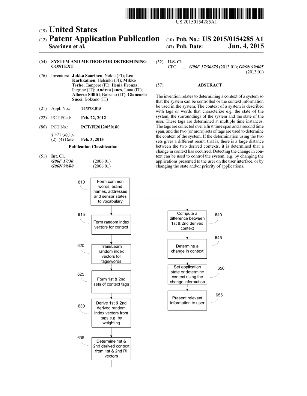 SYSTEM AND METHOD FOR DETERMINING CONTEXT - diagram, schematic, and image 01