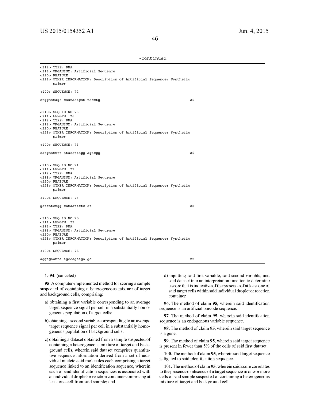 System and Methods for Genetic Analysis of Mixed Cell Populations - diagram, schematic, and image 79