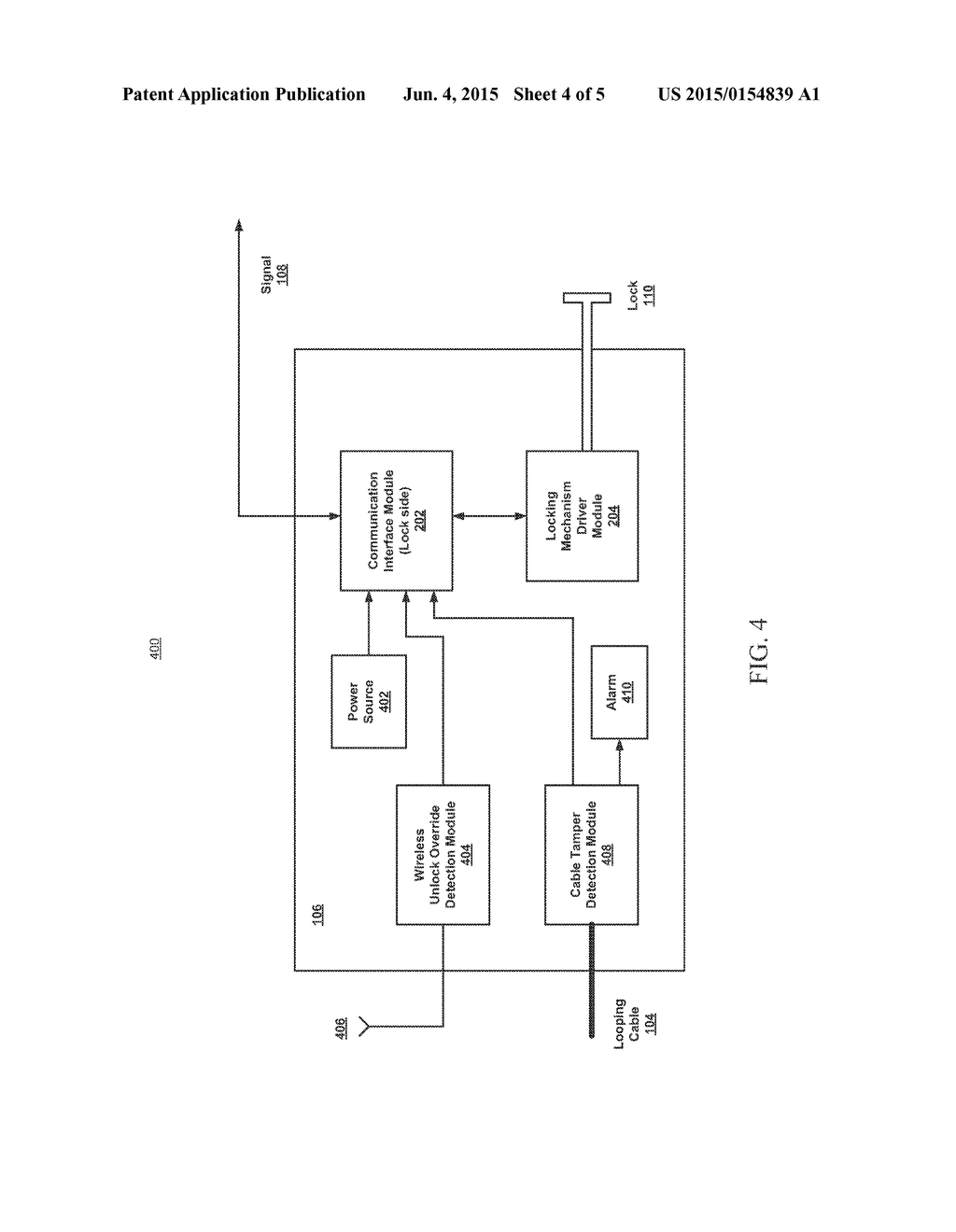 SECURITY CABLE FOR A MOBILE PLATFORM WITH ELECTRONICALLY CONTROLLED LOCK - diagram, schematic, and image 05