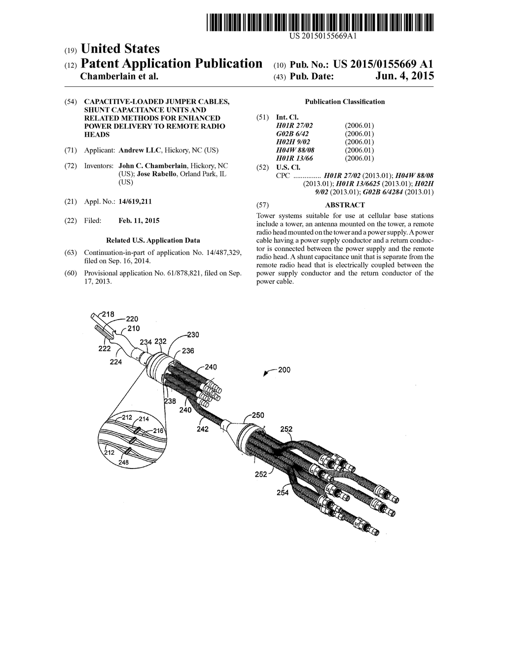 CAPACITIVE-LOADED JUMPER CABLES, SHUNT CAPACITANCE UNITS AND RELATED     METHODS FOR ENHANCED POWER DELIVERY TO REMOTE RADIO HEADS - diagram, schematic, and image 01