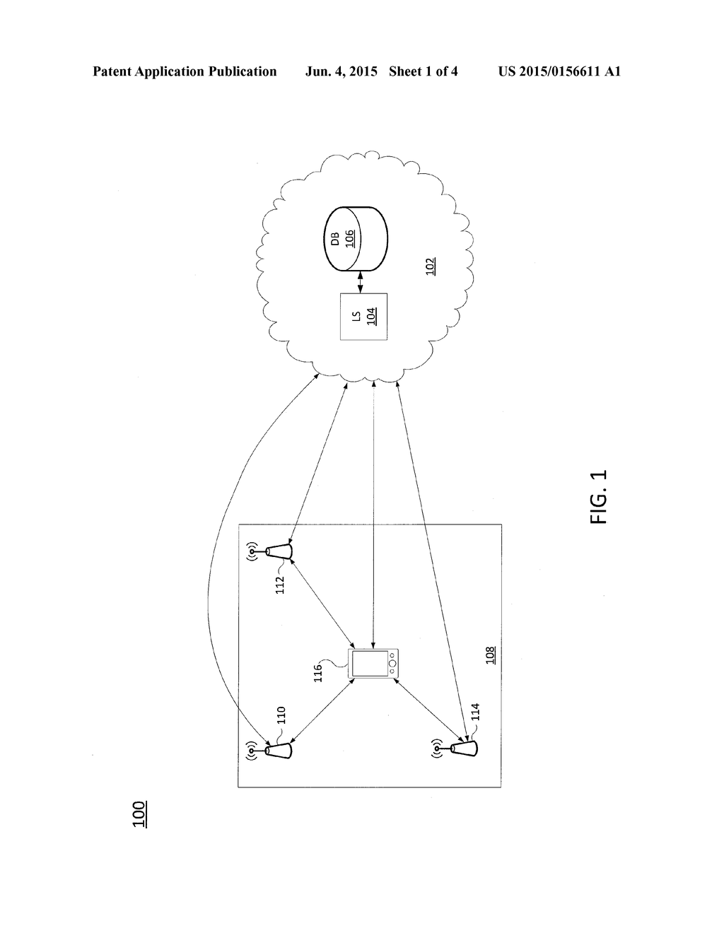 METHOD AND APPARATUS FOR PERFORMING A PASSIVE INDOOR LOCALIZATION OF A     MOBILE ENDPOINT DEVICE - diagram, schematic, and image 02