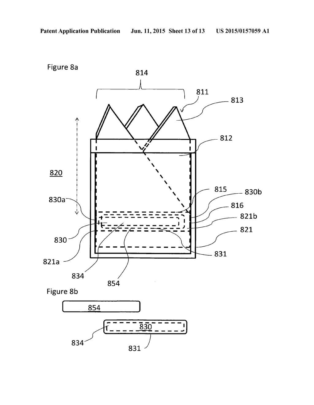 Pre-formed pocket square member with securing member - diagram, schematic, and image 14