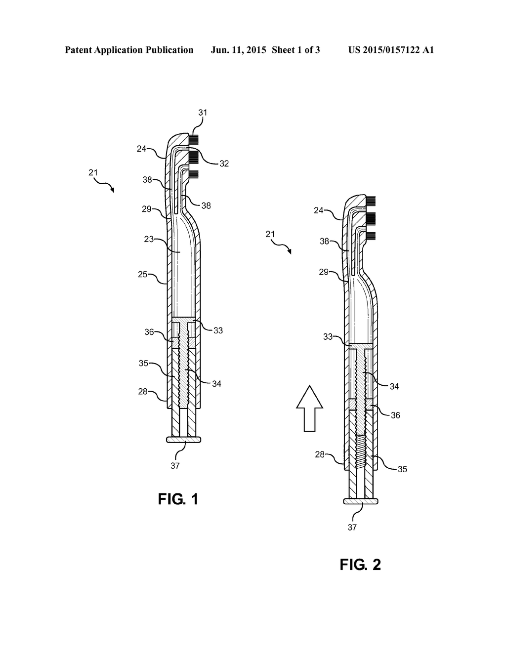 Toothbrush with a Toothpaste Dispenser - diagram, schematic, and image 02