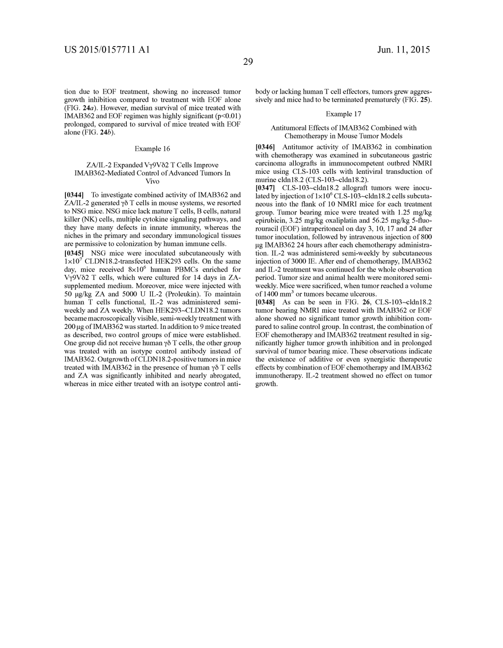 COMBINATION THERAPY INVOLVING ANTIBODIES AGAINST CLAUDIN 18.2 FOR     TREATMENT OF CANCER - diagram, schematic, and image 59