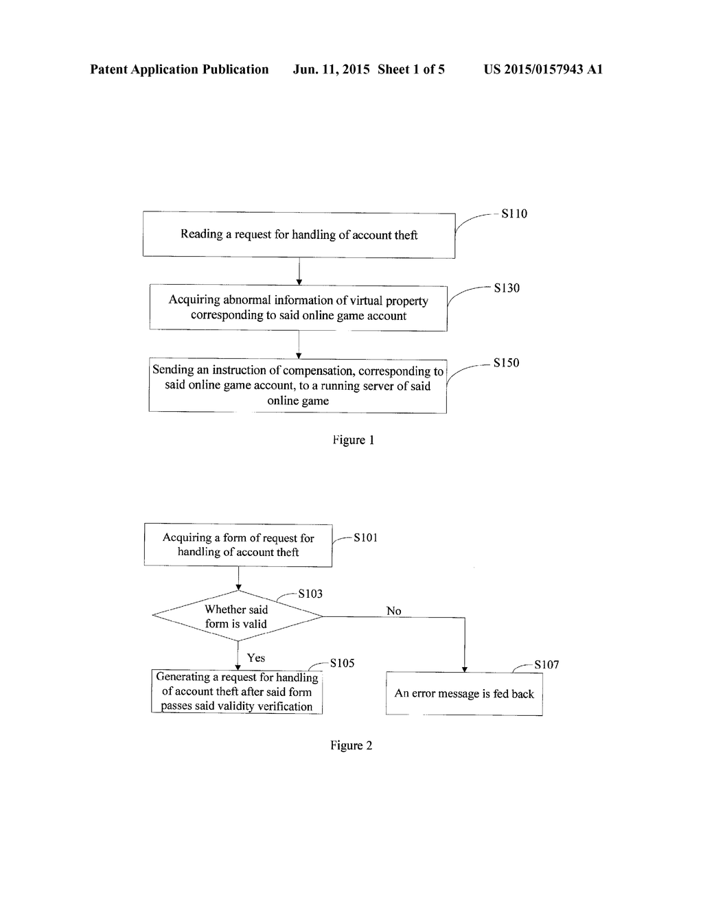 METHOD, SYSTEM AND COMPUTER STORAGE MEDIUM FOR HANDLING OF ACCOUNT THEFT     IN ONLINE GAMES - diagram, schematic, and image 02