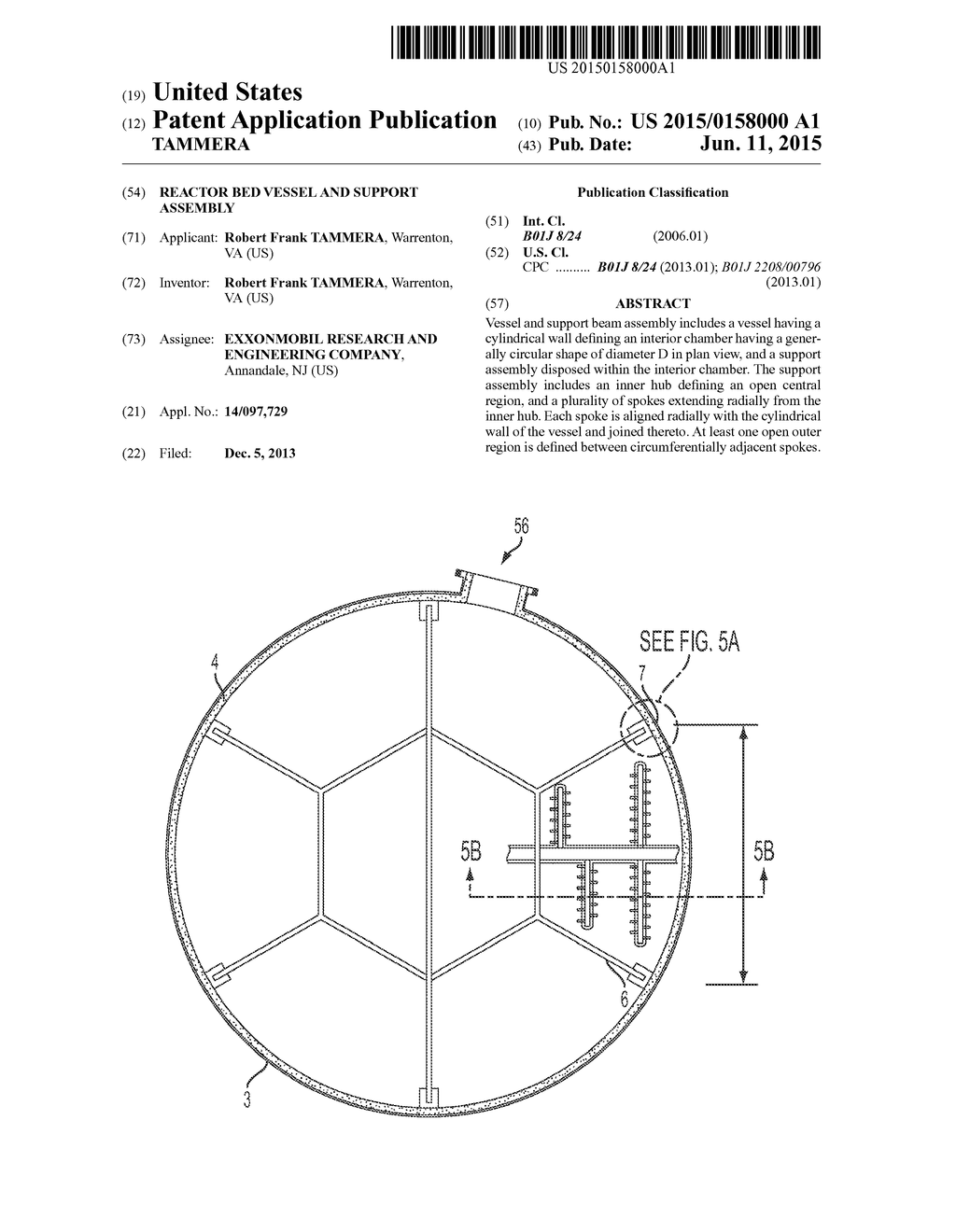 REACTOR BED VESSEL AND SUPPORT ASSEMBLY - diagram, schematic, and image 01