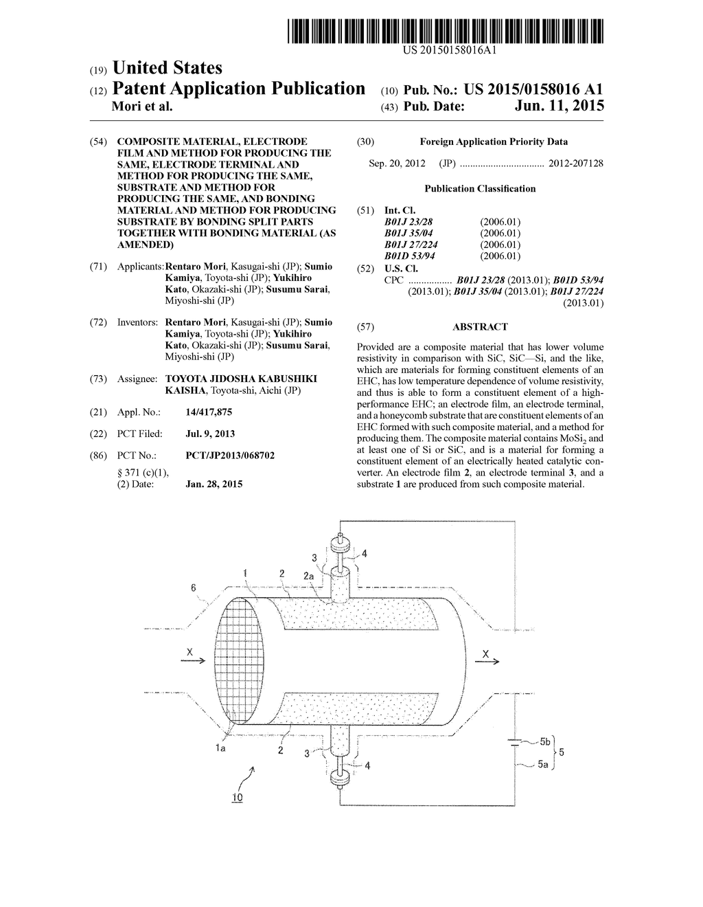 COMPOSITE MATERIAL, ELECTRODE FILM AND METHOD FOR PRODUCING THE SAME,     ELECTRODE TERMINAL AND METHOD FOR PRODUCING THE SAME, SUBSTRATE AND     METHOD FOR PRODUCING THE SAME, AND BONDING MATERIAL AND METHOD FOR     PRODUCING SUBSTRATE BY BONDING SPLIT PARTS TOGETHER WITH BONDING MATERIAL     (AS AMENDED) - diagram, schematic, and image 01