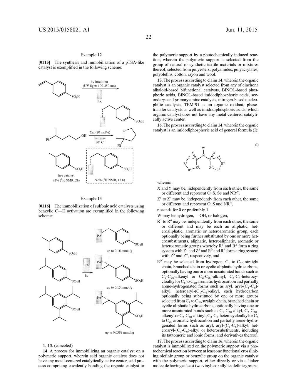 PROCESS FOR THE IMMOBILIZATION OF CATALYSTS ON TEXTILE MATERIALS, THE     OBTAINED TEXTILE MATERIALS AND THE USE OF SAID MATERIALS - diagram, schematic, and image 25