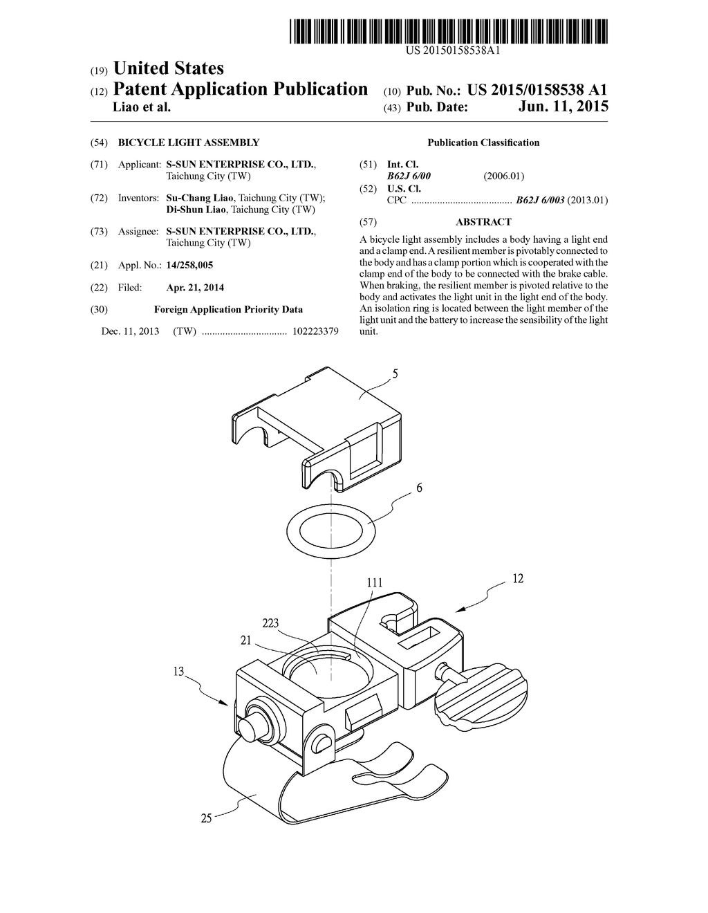 BICYCLE LIGHT ASSEMBLY - diagram, schematic, and image 01