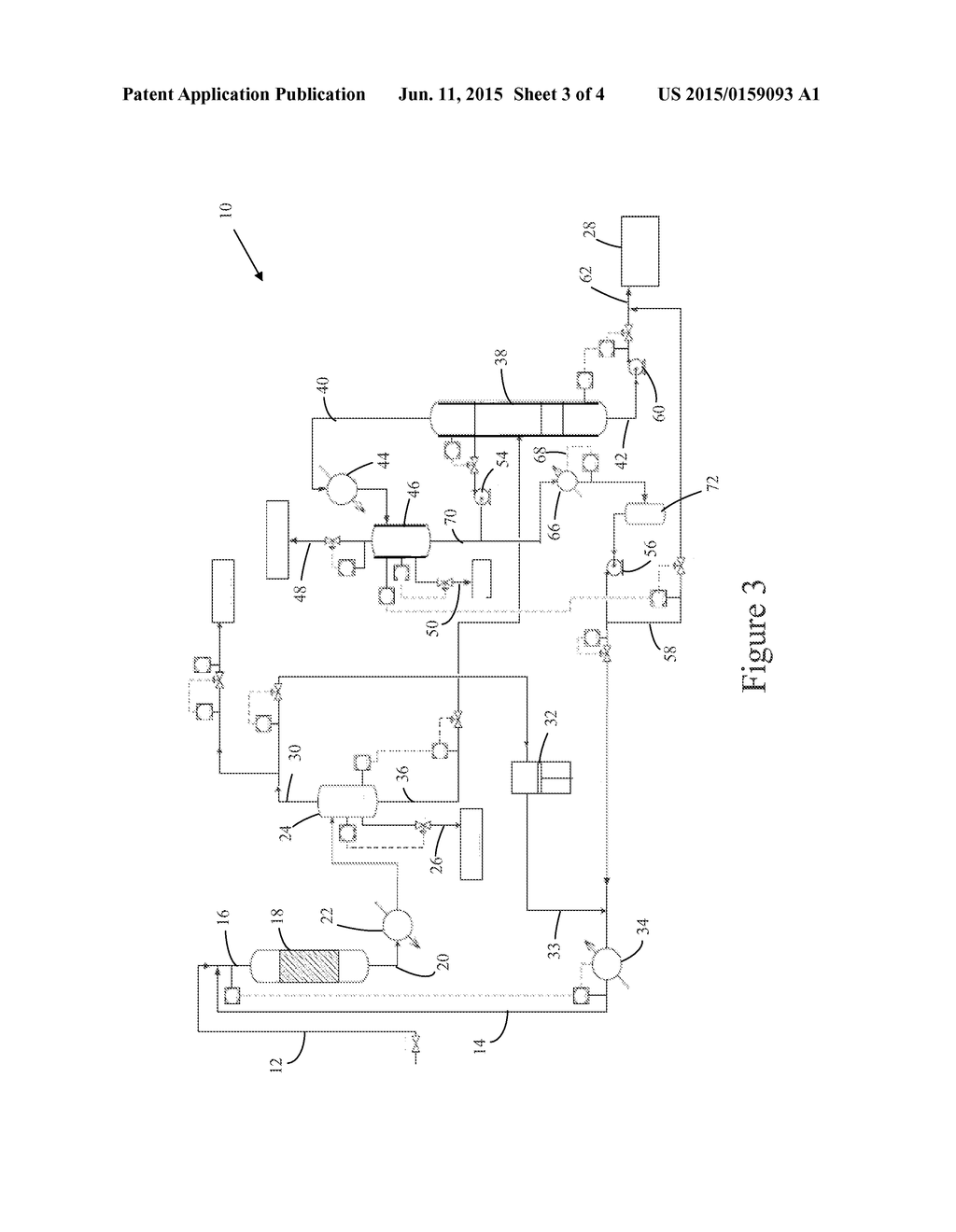 METHODS AND SYSTEMS FOR DEOXYGENATING BIOMASS-DERIVED PYROLYSIS OIL WITH A     RECYCLE COLUMN - diagram, schematic, and image 04