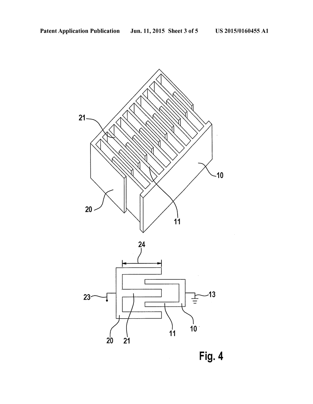 comb drive including a pivotable mirror element - diagram, schematic, and image 04