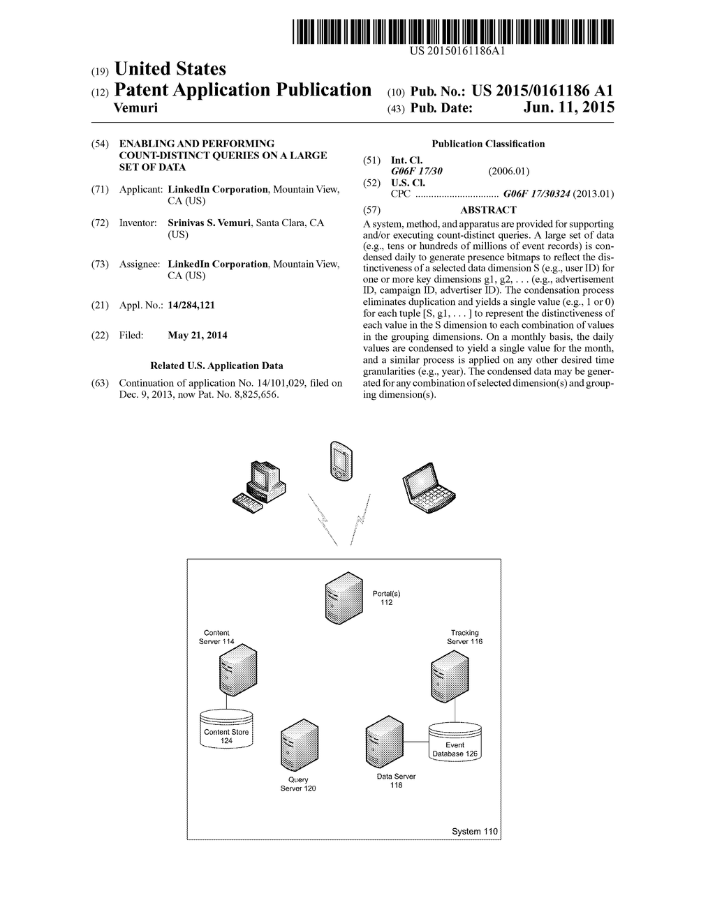 ENABLING AND PERFORMING COUNT-DISTINCT QUERIES ON A LARGE SET OF DATA - diagram, schematic, and image 01