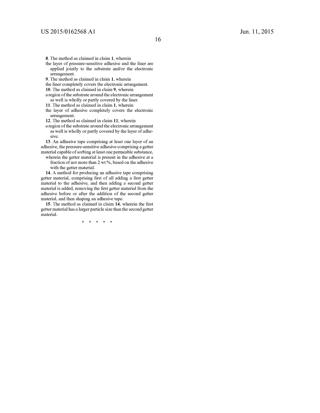 ADHESIVE TAPE FOR ENCAPSULATING AN ORGANIC ELECTRONIC ARRANGEMENT - diagram, schematic, and image 19