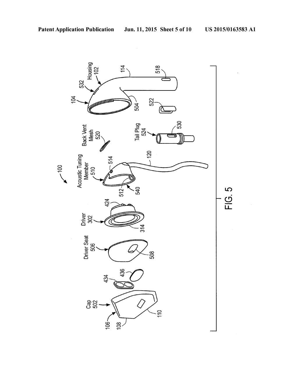 EARPHONE HAVING A CONTROLLED ACOUSTIC LEAK PORT - diagram, schematic, and image 06