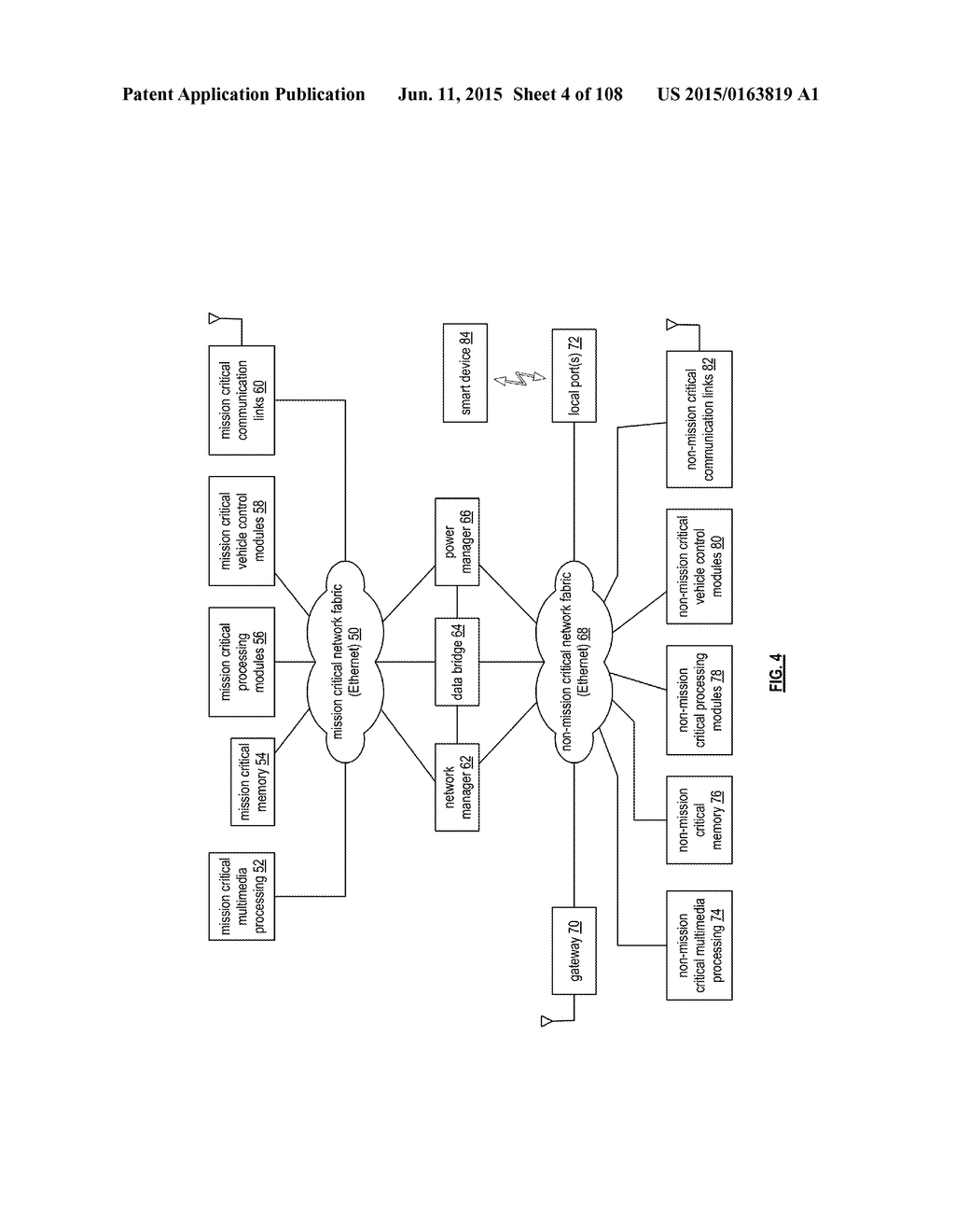 VEHICLE COMMUNICATION NETWORK INCLUDING WIRELESS COMMUNICATIONS - diagram, schematic, and image 05