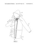 RAINCOAT WITH A WATERPROOF ZIPPER UNIT diagram and image