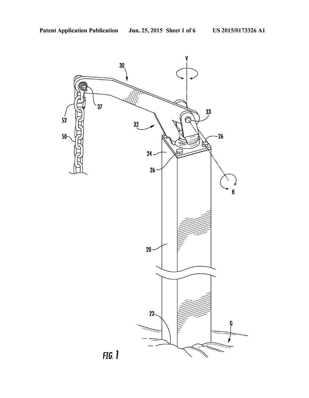 Swivel Arm Assembly For Animal Tether - diagram, schematic, and image 02