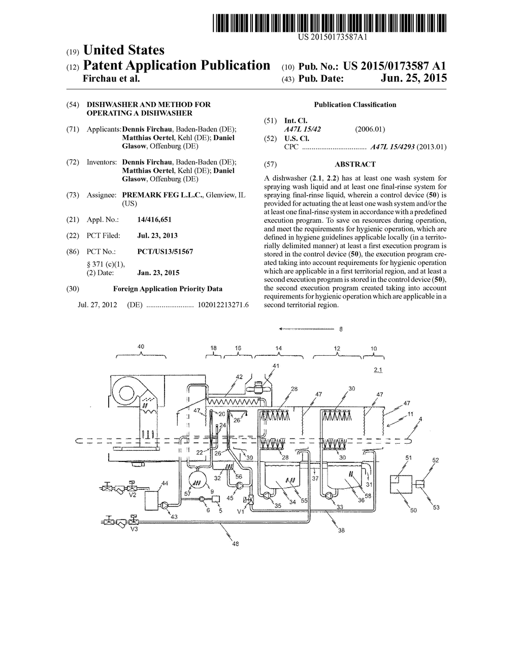 DISHWASHER AND METHOD FOR OPERATING A DISHWASHER - diagram, schematic, and image 01