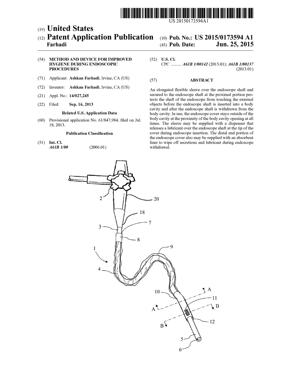 Method and Device for Improved Hygiene During Endoscopic Procedures - diagram, schematic, and image 01