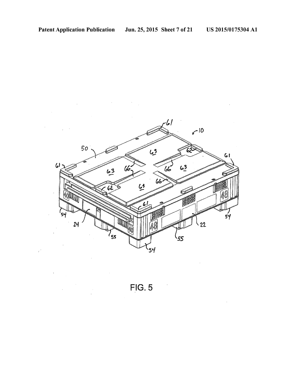 COLLAPSIBLE CONTAINER HAVING FOLDABLE SIDE AND END PANELS - diagram, schematic, and image 08