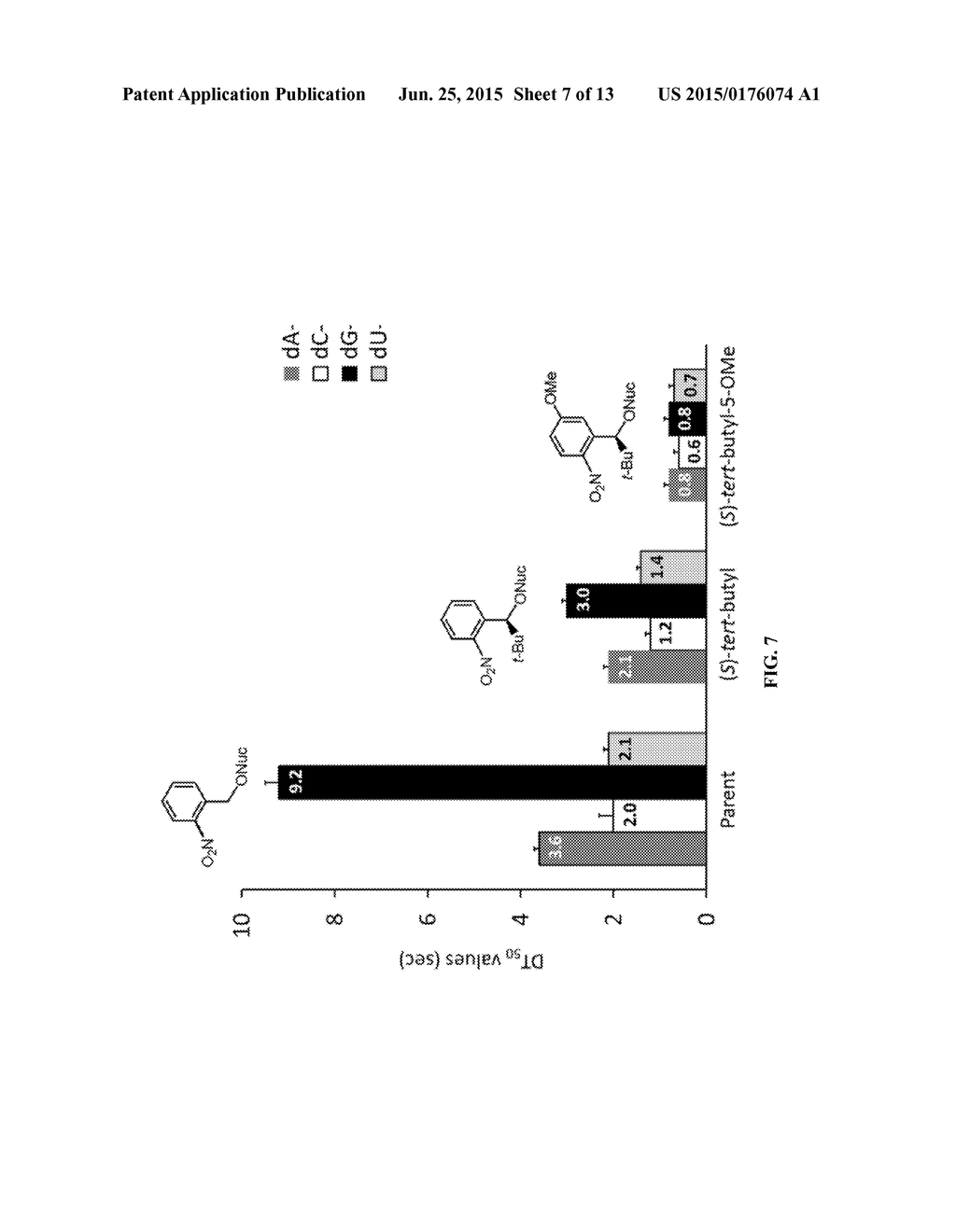 3'-OH UNBLOCKED, FAST PHOTOCLEAVABLE TERMINATING NUCLEOTIDES AND METHODS     FOR NUCLEIC ACID SEQUENCING - diagram, schematic, and image 08