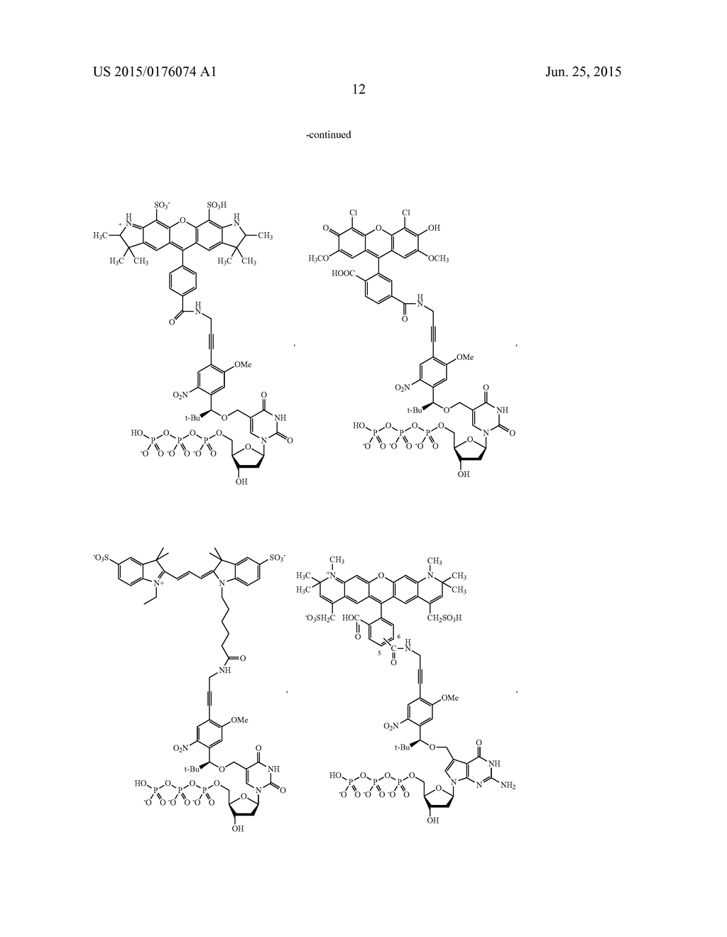 3'-OH UNBLOCKED, FAST PHOTOCLEAVABLE TERMINATING NUCLEOTIDES AND METHODS     FOR NUCLEIC ACID SEQUENCING - diagram, schematic, and image 26