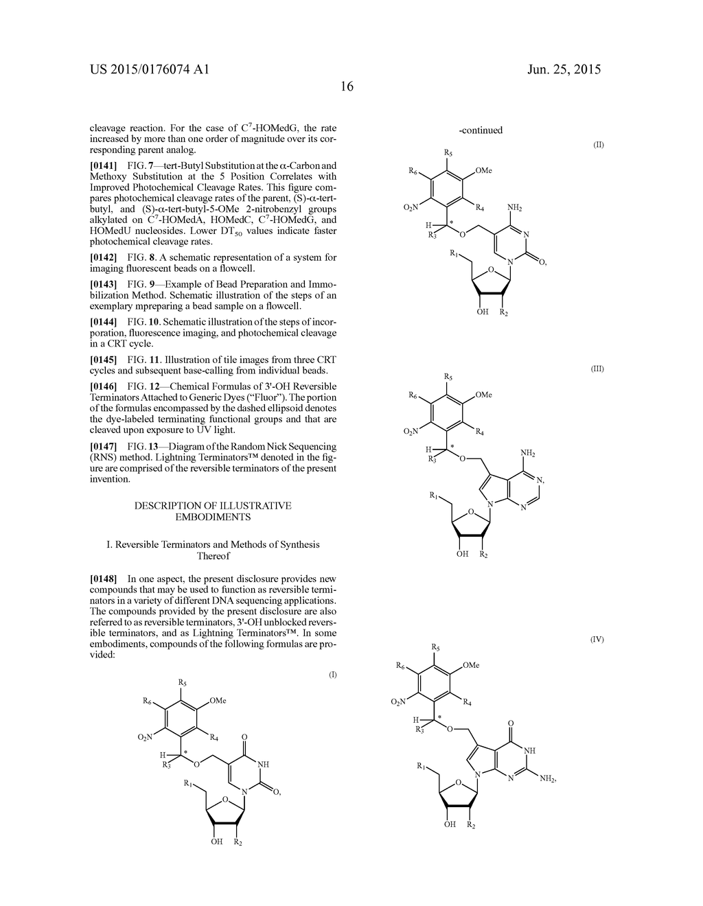 3'-OH UNBLOCKED, FAST PHOTOCLEAVABLE TERMINATING NUCLEOTIDES AND METHODS     FOR NUCLEIC ACID SEQUENCING - diagram, schematic, and image 30