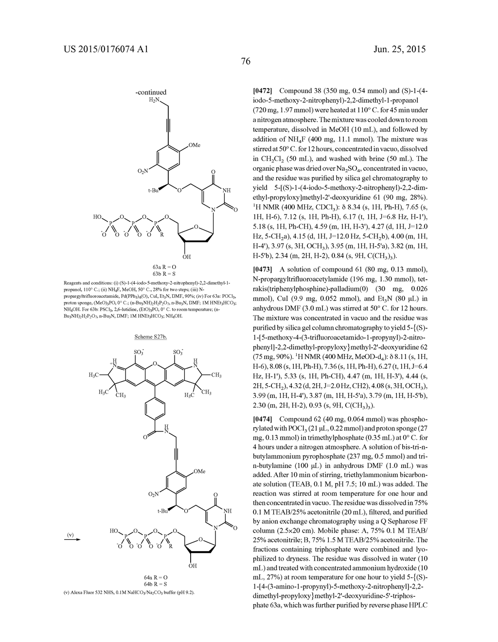 3'-OH UNBLOCKED, FAST PHOTOCLEAVABLE TERMINATING NUCLEOTIDES AND METHODS     FOR NUCLEIC ACID SEQUENCING - diagram, schematic, and image 90