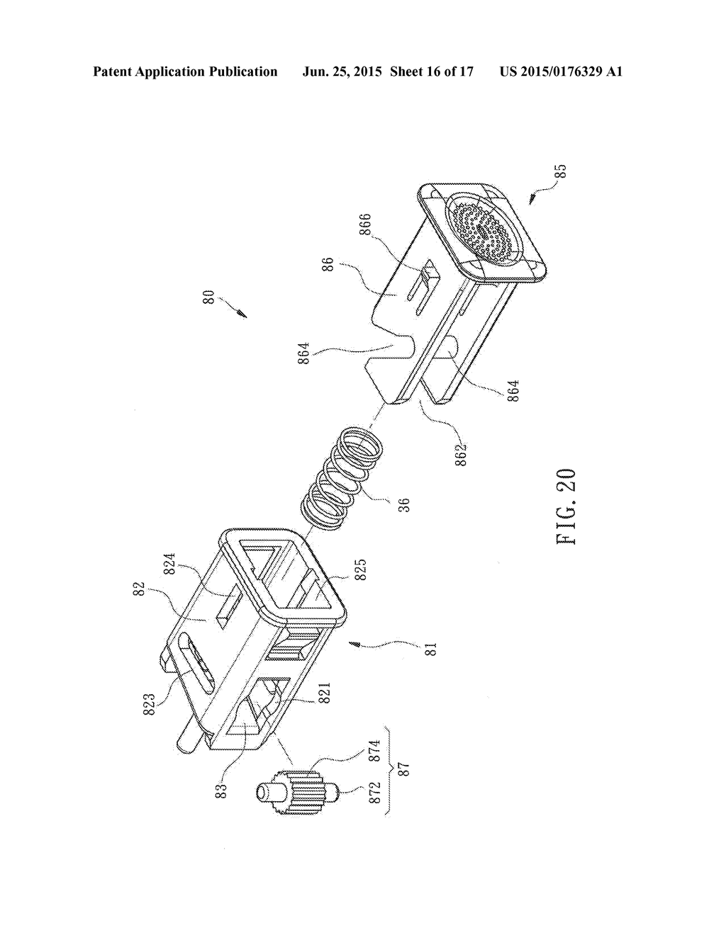 CONTROLLING MECHANISM FOR CORDLESS BLIND SET - diagram, schematic, and image 17