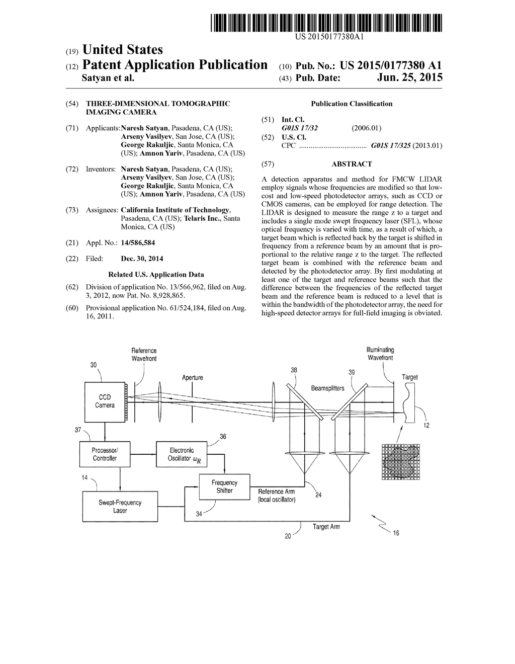 THREE-DIMENSIONAL TOMOGRAPHIC IMAGING CAMERA - diagram, schematic, and image 01