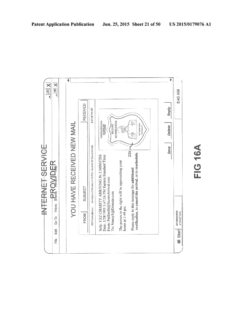 Secure Notification Messaging with User Option to Communicate with     Delivery or Pickup Representative - diagram, schematic, and image 22