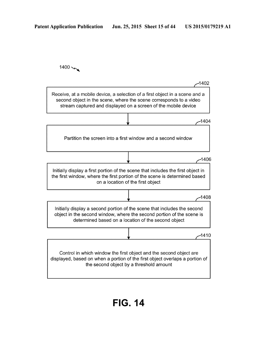 SELECTION AND TRACKING OF OBJECTS FOR DISPLAY PARTITIONING AND CLUSTERING     OF VIDEO FRAMES - diagram, schematic, and image 16