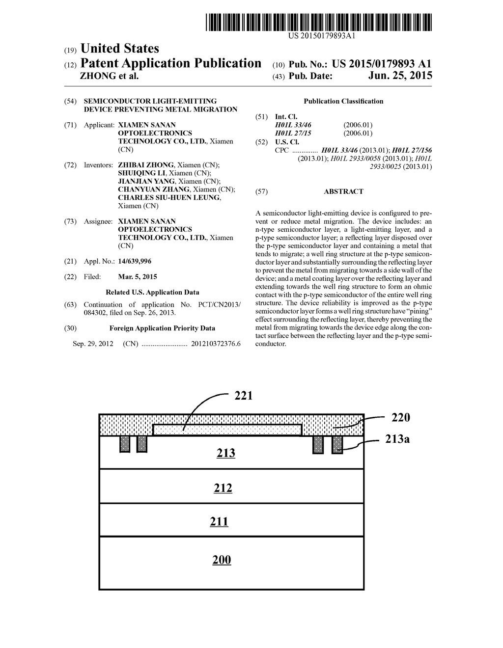 Semiconductor Light-Emitting Device Preventing Metal Migration - diagram, schematic, and image 01