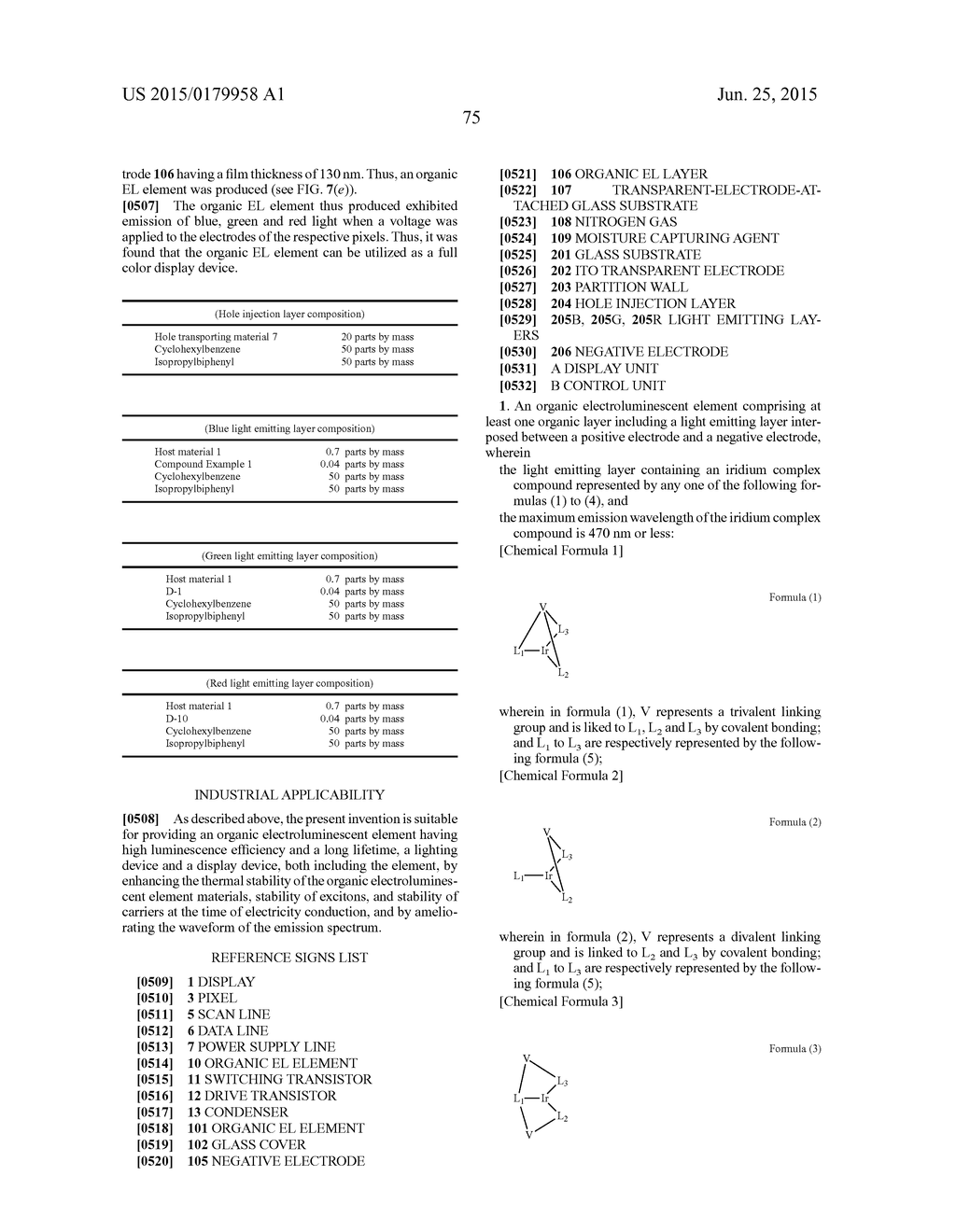 ORGANIC ELECTROLUMINESCENT ELEMENT, LIGHTING DEVICE AND DISPLAY DEVICE - diagram, schematic, and image 80