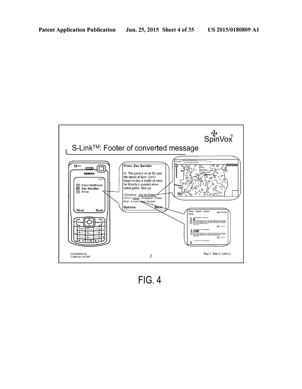 SELECTION OF A LINK IN A RECEIVED MESSAGE FOR SPEAKING REPLY, WHICH IS     CONVERTED INTO TEXT FORM FOR DELIVERY - diagram, schematic, and image 05