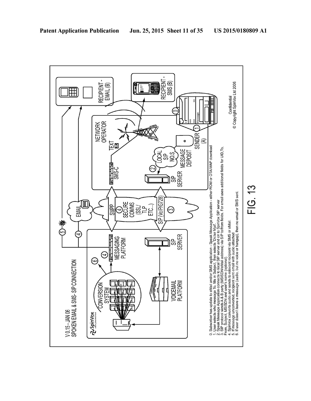 SELECTION OF A LINK IN A RECEIVED MESSAGE FOR SPEAKING REPLY, WHICH IS     CONVERTED INTO TEXT FORM FOR DELIVERY - diagram, schematic, and image 12