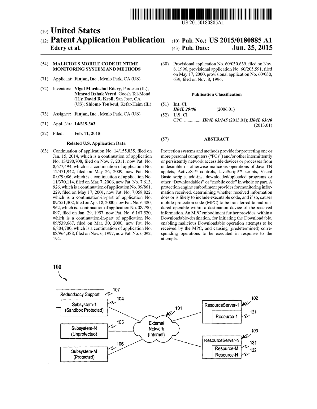 Malicious Mobile Code Runtime Monitoring System and Methods - diagram, schematic, and image 01