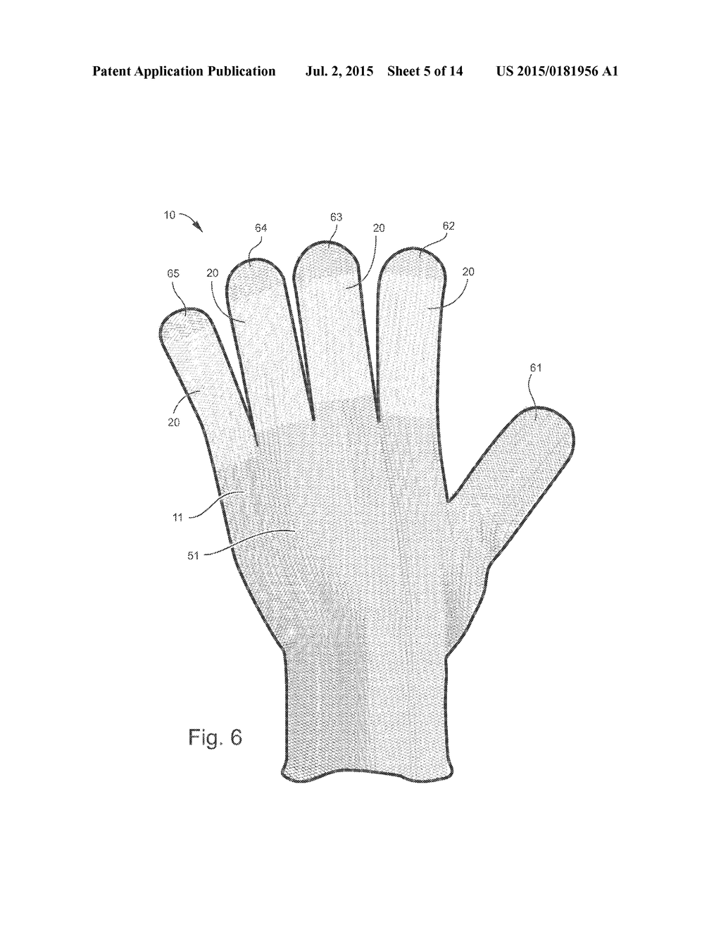 PROTECTIVE GLOVE WITH ENHANCED EXTERIOR SECTIONS - diagram, schematic, and image 06