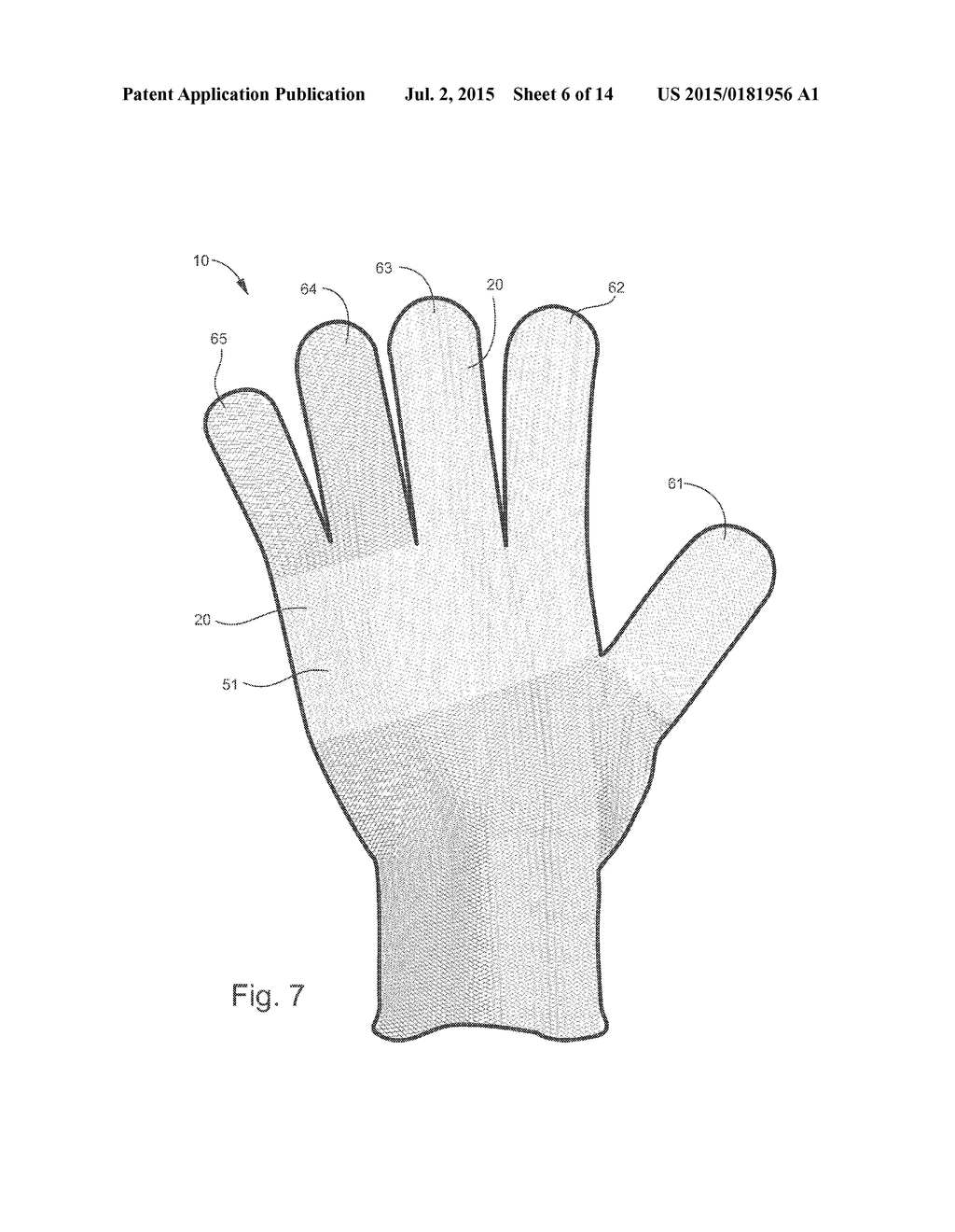 PROTECTIVE GLOVE WITH ENHANCED EXTERIOR SECTIONS - diagram, schematic, and image 07