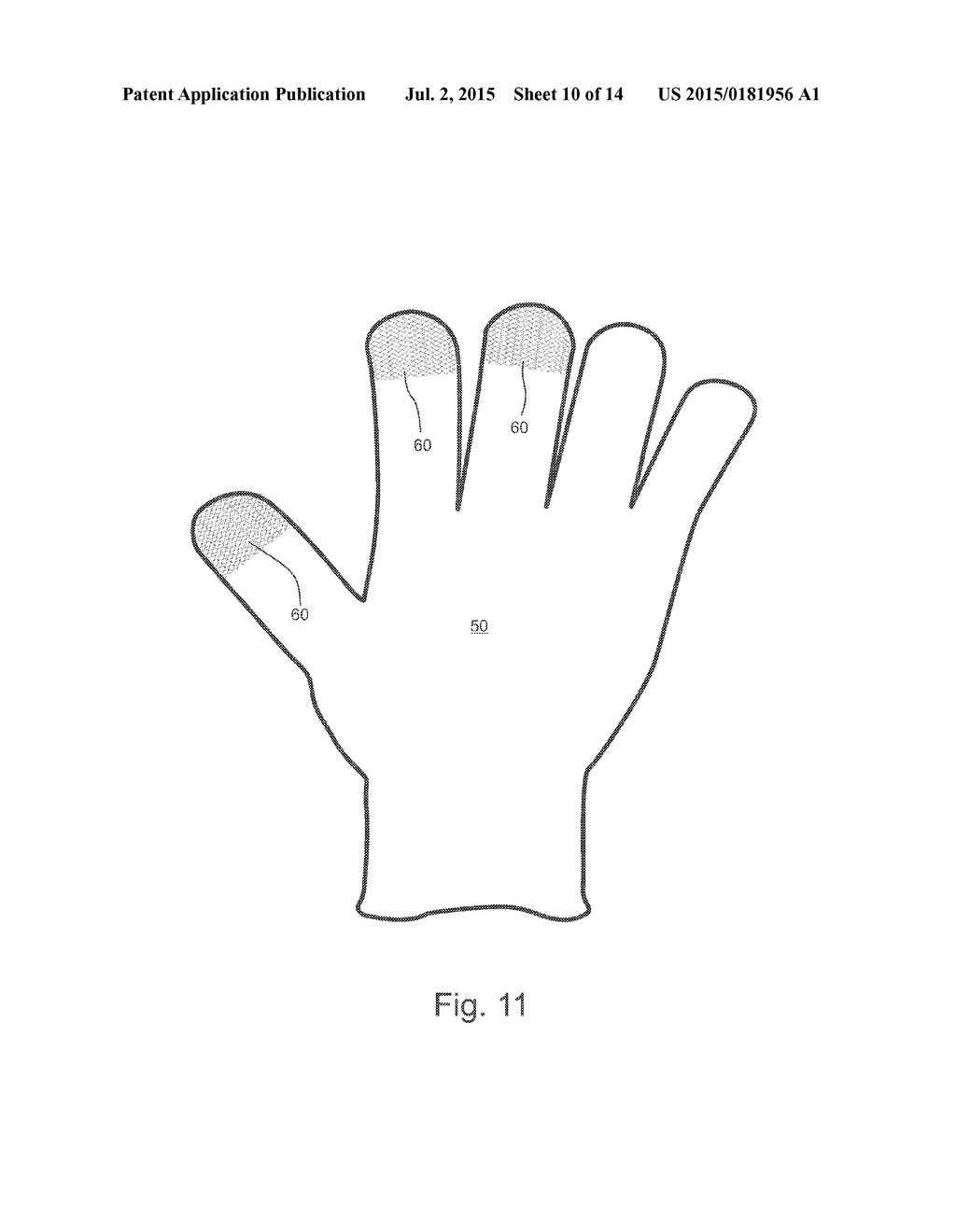 PROTECTIVE GLOVE WITH ENHANCED EXTERIOR SECTIONS - diagram, schematic, and image 11