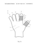 PROTECTIVE GLOVE WITH ENHANCED EXTERIOR SECTIONS diagram and image