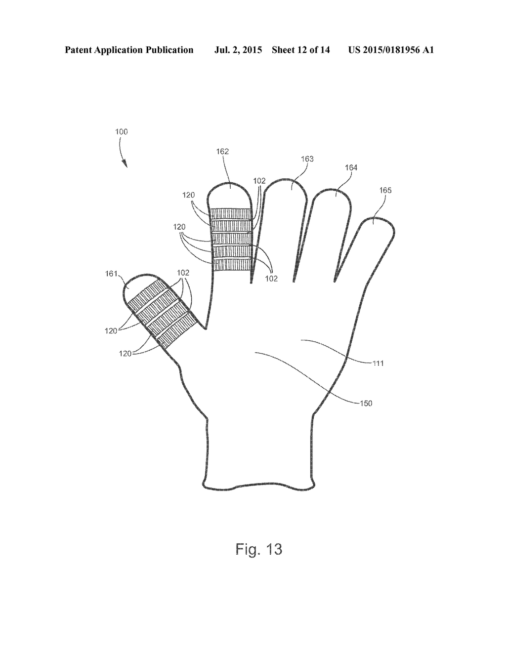 PROTECTIVE GLOVE WITH ENHANCED EXTERIOR SECTIONS - diagram, schematic, and image 13
