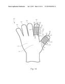 PROTECTIVE GLOVE WITH ENHANCED EXTERIOR SECTIONS diagram and image