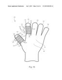 PROTECTIVE GLOVE WITH ENHANCED EXTERIOR SECTIONS diagram and image